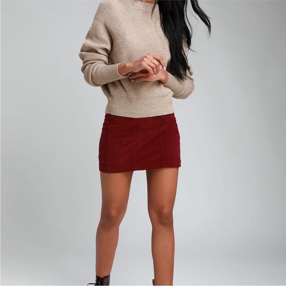 Free People Too Good Pullover Neutral Beige Extra Small Crewneck Pullover - Picture 2 of 10